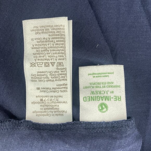 J. Crew Women's XL Blue Slub Cotton Tee  Graphic T Shirt BE092 Christian Academy - Picture 6 of 8